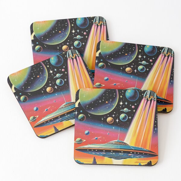 Item preview, Vintage Retro Space Ship Exploration Astronauts in 60's Advertising Style designed and sold by Butler in the Home.