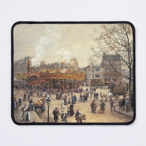 Item preview, The Party at Place Pigalle, Paris (19th century) - François Marie Firmin Girard designed and sold by SALON DES ARTS.