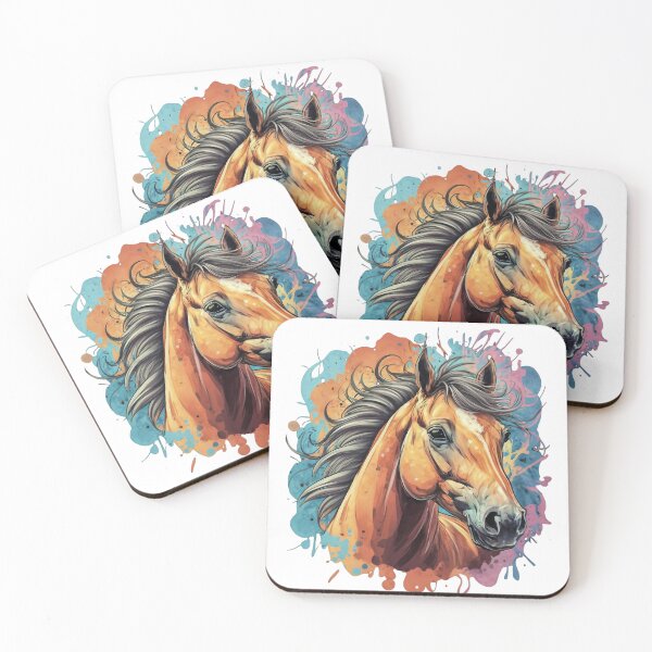Item preview, A colorful painting of a horse designed and sold by Aktio  Design.