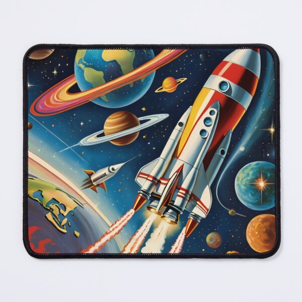 Item preview, Vintage Retro Space Ship Exploration Astronauts in 60's Advertising Style designed and sold by Butler in the Home.