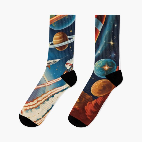 Item preview, Vintage Retro Space Ship Exploration Astronauts in 60's Advertising Style designed and sold by Butler in the Home.