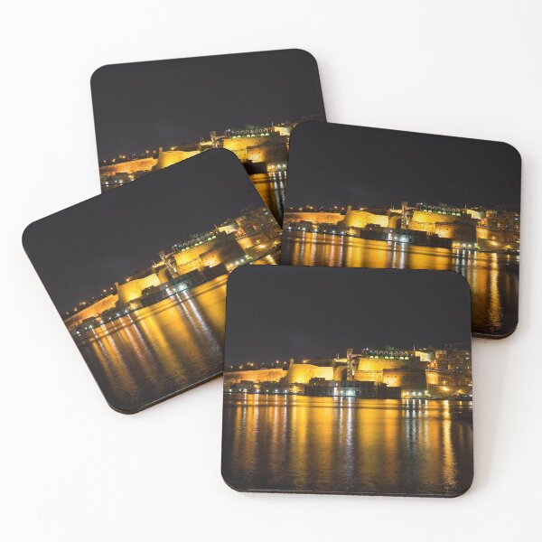 Item preview, Velvety Reflections - Valletta Grand Harbour at Night designed and sold by Georgia Mizuleva.