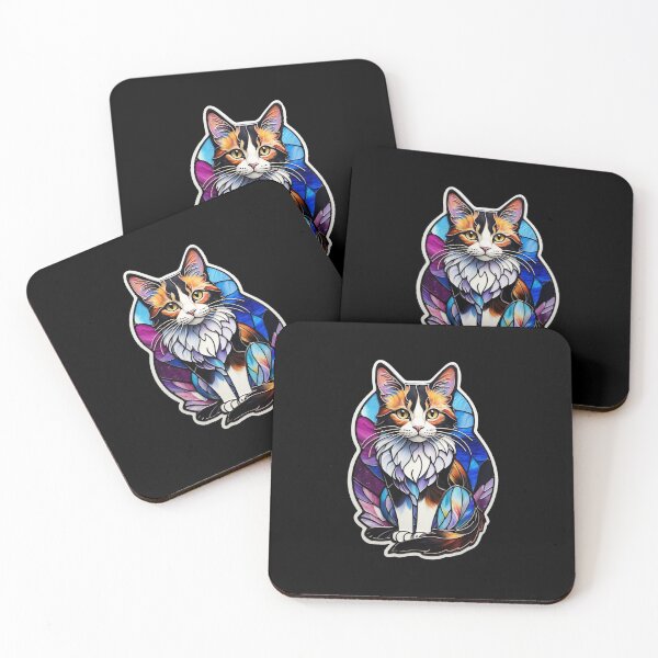 Item preview, Stained Glass Calico Cat designed and sold by Desfix.
