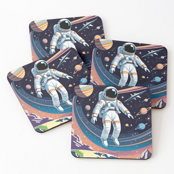 Item preview, Vintage Retro Space Ship Exploration Astronauts in 60's Advertising Style designed and sold by Butler in the Home.
