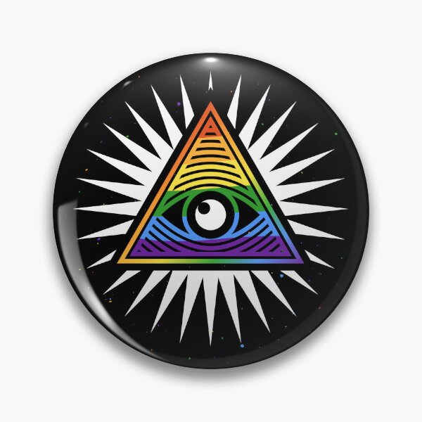 Item preview, All-Seeing Eye creative design with Rainbow Flag style designed and sold by venomousvector.