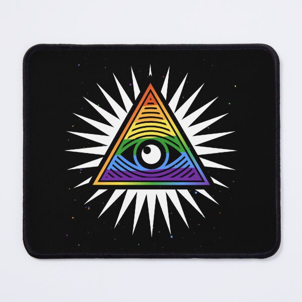 Item preview, All-Seeing Eye creative design with Rainbow Flag style designed and sold by venomousvector.