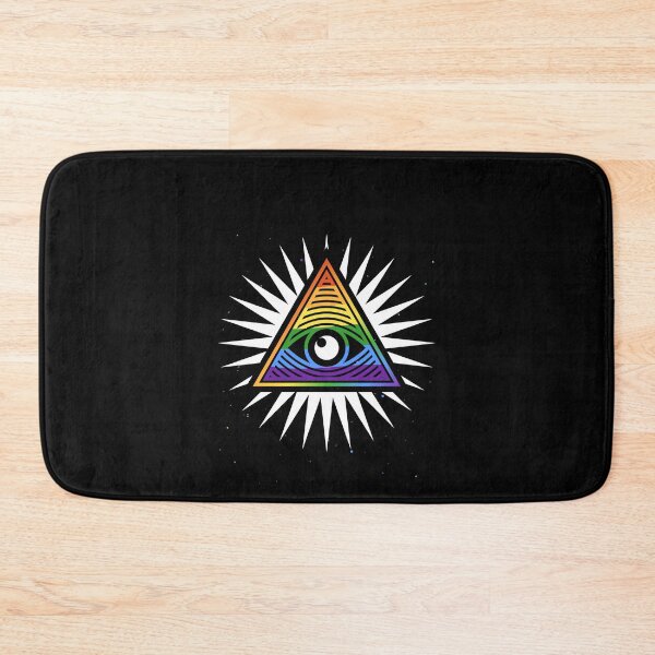 Item preview, All-Seeing Eye creative design with Rainbow Flag style designed and sold by venomousvector.