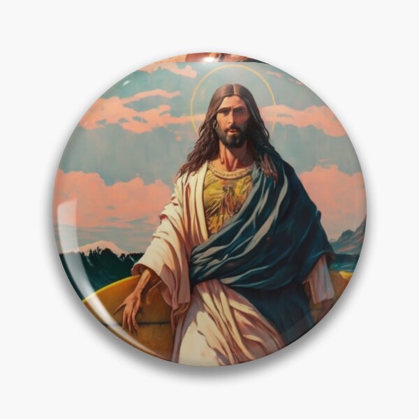 Item preview, Jesus surfacing ""Contemplate Grace: 'Jesus Surfacing' Art for Your Sacred Sanctuary" designed and sold by Obinne.