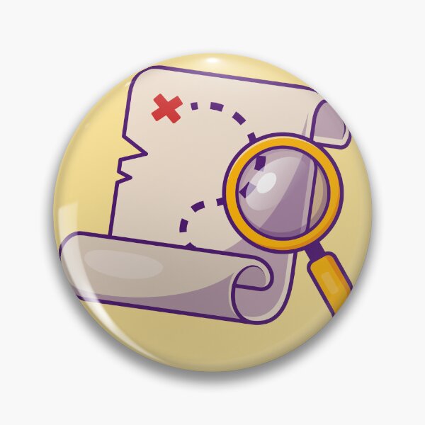 Item preview, Treasure Map with Magnifying Glass Cartoon Vector Icon Illustration designed and sold by hjian8219.
