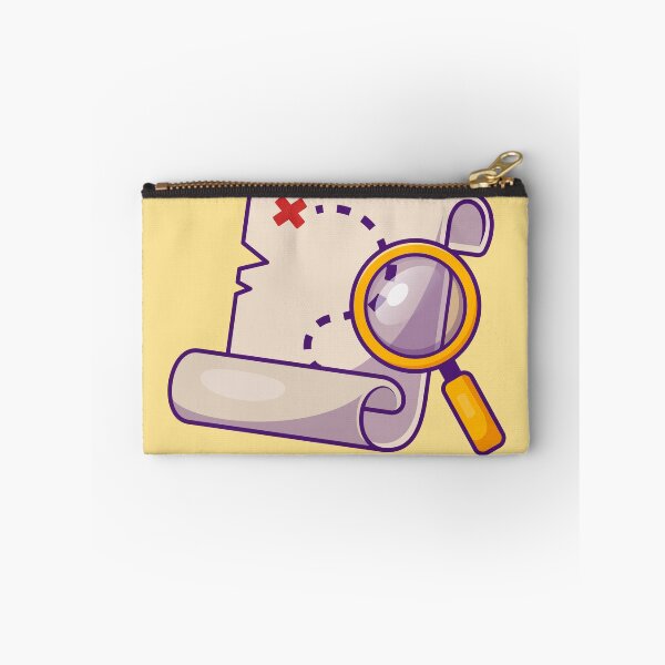 Item preview, Treasure Map with Magnifying Glass Cartoon Vector Icon Illustration designed and sold by hjian8219.