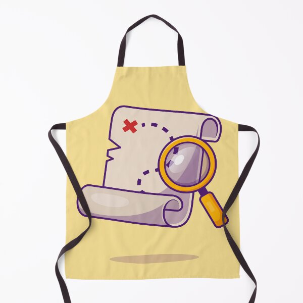 Item preview, Treasure Map with Magnifying Glass Cartoon Vector Icon Illustration designed and sold by hjian8219.