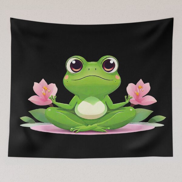 Item preview, Cute Frog Yoga Meditation Pose designed and sold by MindSmith.
