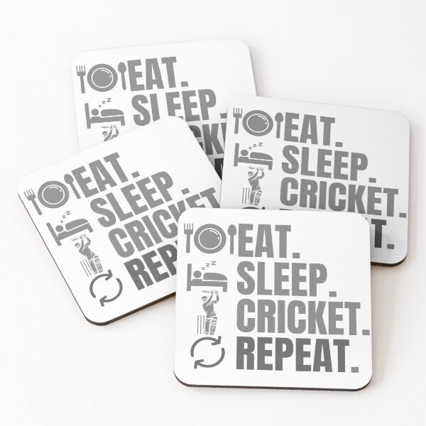 Item preview, eat sleep cricket repeat designed and sold by Creativedsigna.