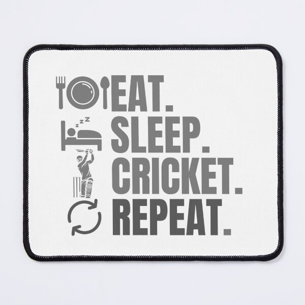 Item preview, eat sleep cricket repeat designed and sold by Creativedsigna.