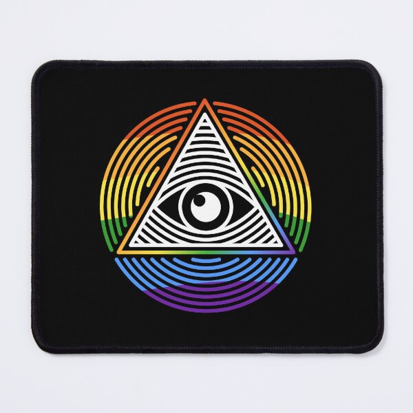 Item preview, All-Seeing Eye Rainbow Flag LGBT round design designed and sold by venomousvector.