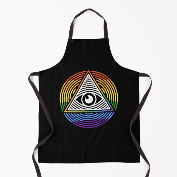 Item preview, All-Seeing Eye Rainbow Flag LGBT round design designed and sold by venomousvector.