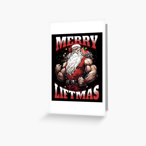 Weightlifting Santa Cards and Gift Wrap – Powerful Ideas Press