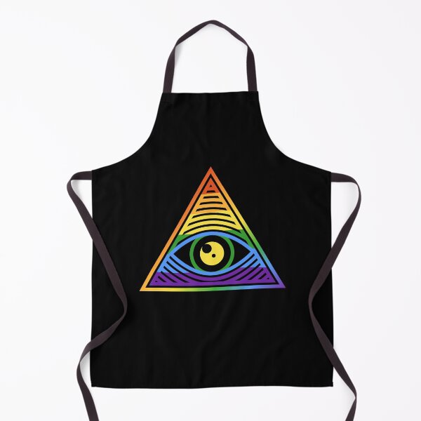 Item preview, LGBT Pyramid and Eye for Pride Month Triangular Design Rainbow Flag - All-Seeing Eye designed and sold by venomousvector.