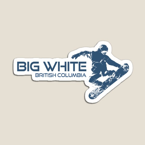 Artikelvorschau, Großer weißer Snowboarder aus British Columbia entworfen und verkauft von Esskay Designs.