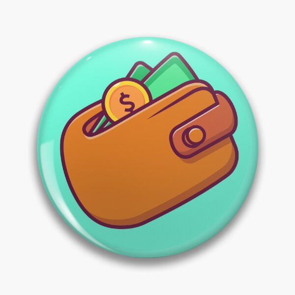 Item preview, Wallet and Money Cartoon Vector Icon Illustration designed and sold by hjian8219.