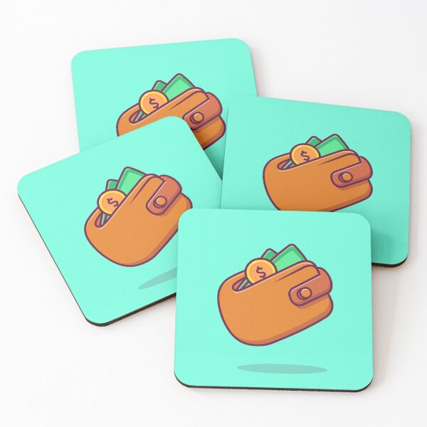 Item preview, Wallet and Money Cartoon Vector Icon Illustration designed and sold by hjian8219.