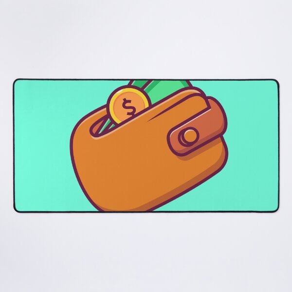 Item preview, Wallet and Money Cartoon Vector Icon Illustration designed and sold by hjian8219.