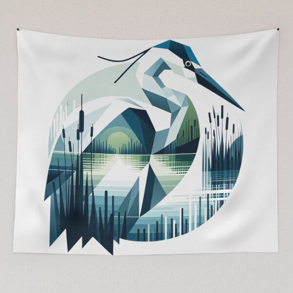 Item preview, heron designed and sold by FarbenFabel.