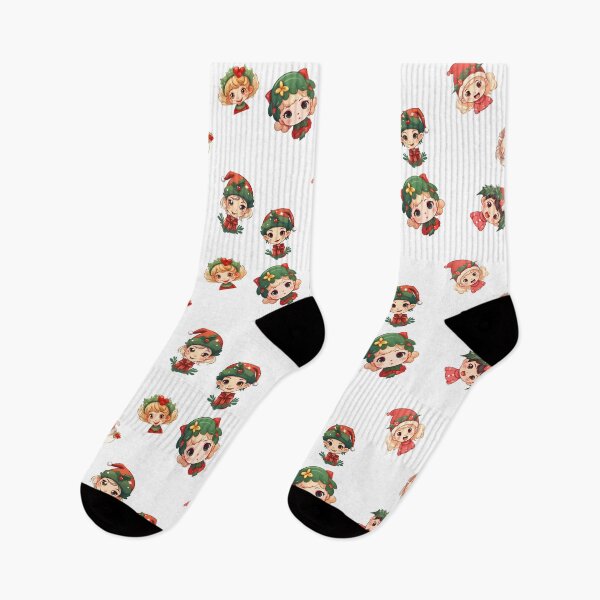 Item preview, Cheerful Christmas Elves, Spreading Red and Green Joy designed and sold by WickedFairySt.