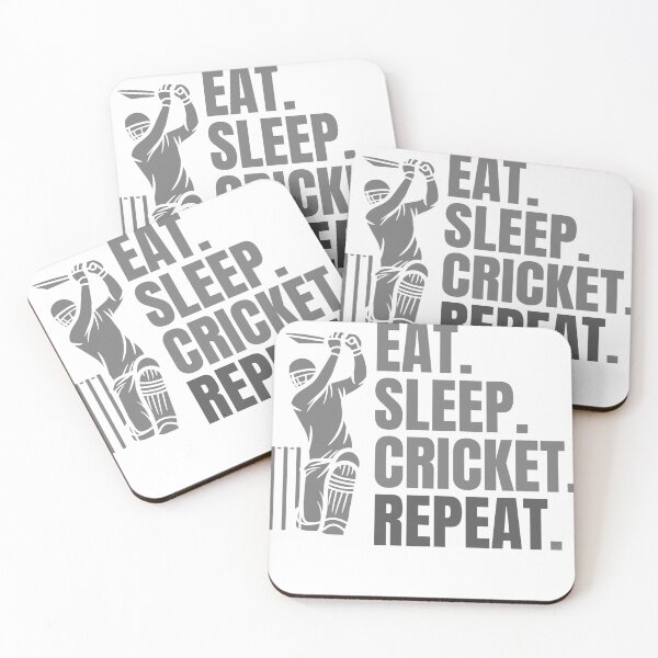 Item preview, eat sleep cricket repeat designed and sold by Creativedsigna.