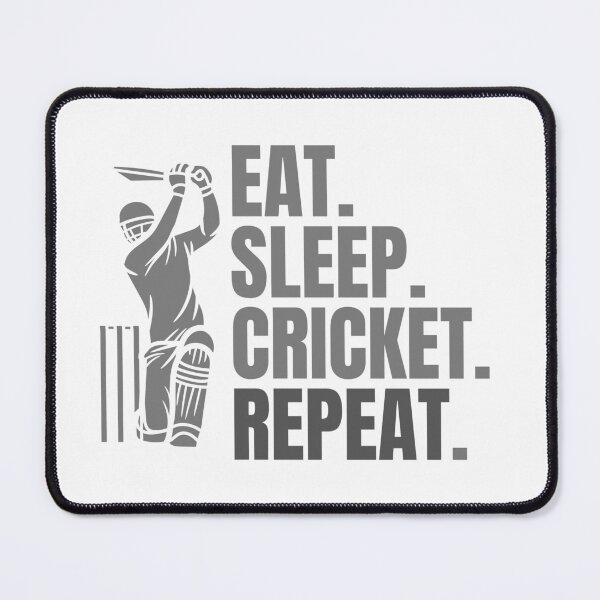Item preview, eat sleep cricket repeat designed and sold by Creativedsigna.