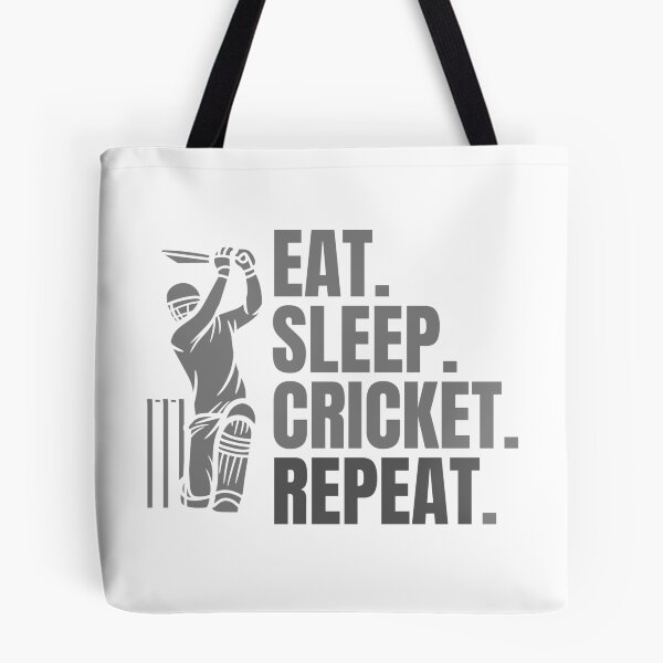 Item preview, eat sleep cricket repeat designed and sold by Creativedsigna.