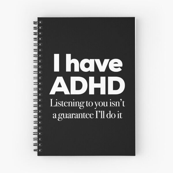 Item preview, I have ADHD Listening isn’t a guarantee I’ll do it | Attention Deficit HyperActive Disorder | Dark Humour | Sarcasm | Self Deprecating Jokes | Special Needs Kids Teachers designed and sold by MJDezigns.