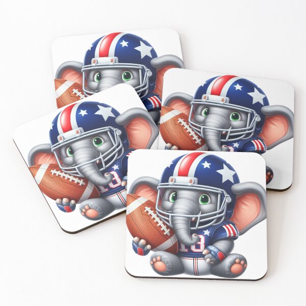 Item preview, cute football elephant designed and sold by Animalia-.