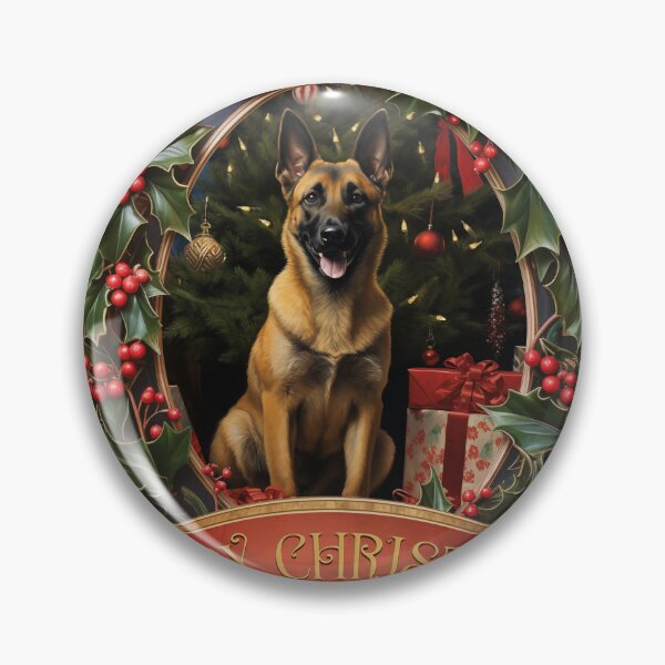 Item preview, Belgian Malinois dog Christmas  designed and sold by PetsArt.