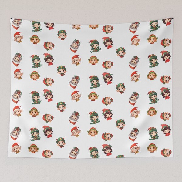 Item preview,  Christmas Elf Magic, Grinning Faces and Holiday Colors designed and sold by WickedFairySt.