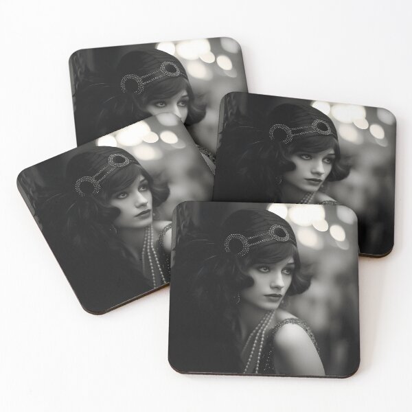 Item preview, Black and white 1920's Flapper photo designed and sold by dcrc.