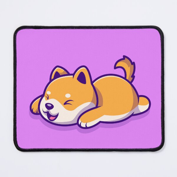Item preview, "Cute Shiba Inu Dog Lying on the Floor Cartoon Vector Icon Illustration" designed and sold by hjian8219.