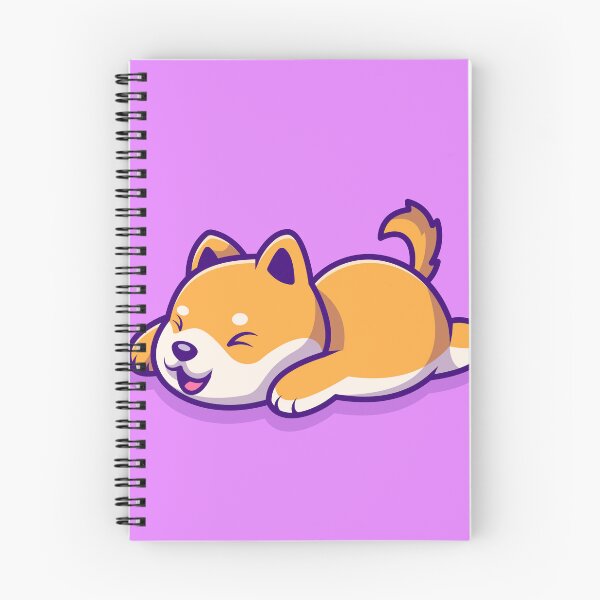 Item preview, "Cute Shiba Inu Dog Lying on the Floor Cartoon Vector Icon Illustration" designed and sold by hjian8219.