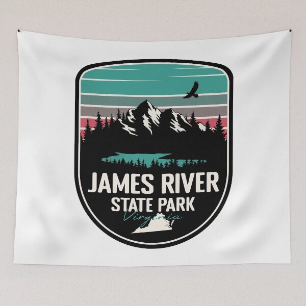 Item preview, James River State Park Virginia - VA Retro Badge Forest and Wilderness  designed and sold by mountainfad.