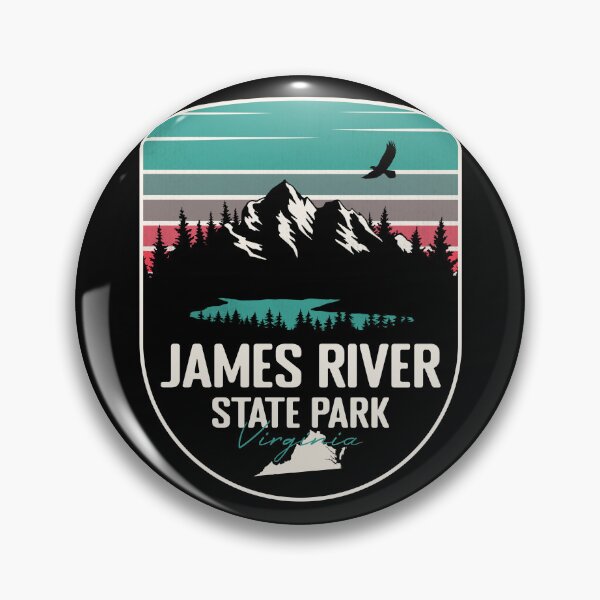Item preview, James River State Park Virginia - VA Retro Badge Forest and Wilderness  designed and sold by mountainfad.