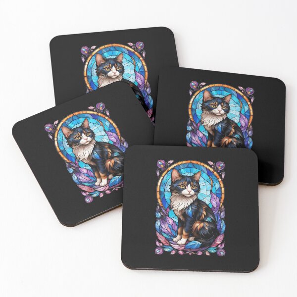 Item preview, Stained Glass Calico Cat designed and sold by Desfix.