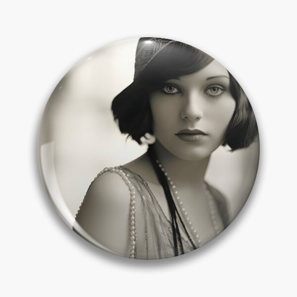 Item preview, black and white 1920s flapper photo designed and sold by dcrc.