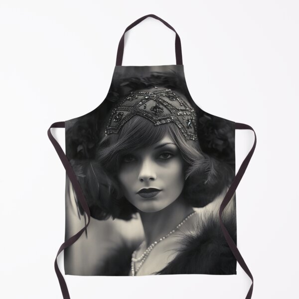 Item preview, black and white 1920s flapper photo designed and sold by dcrc.