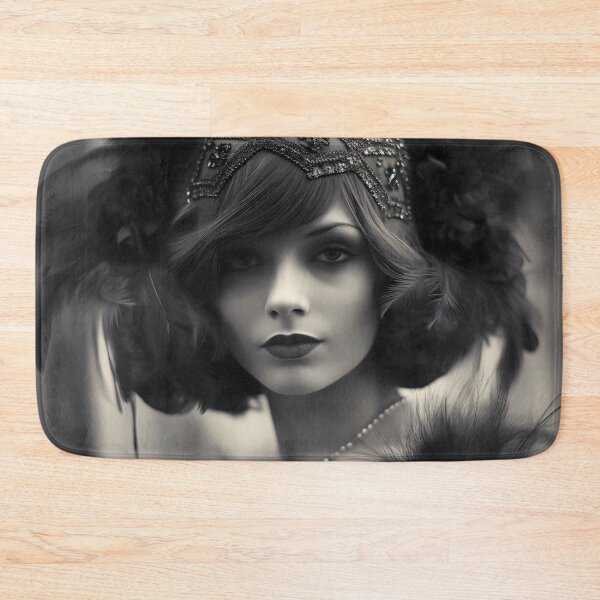 Item preview, black and white 1920s flapper photo designed and sold by dcrc.