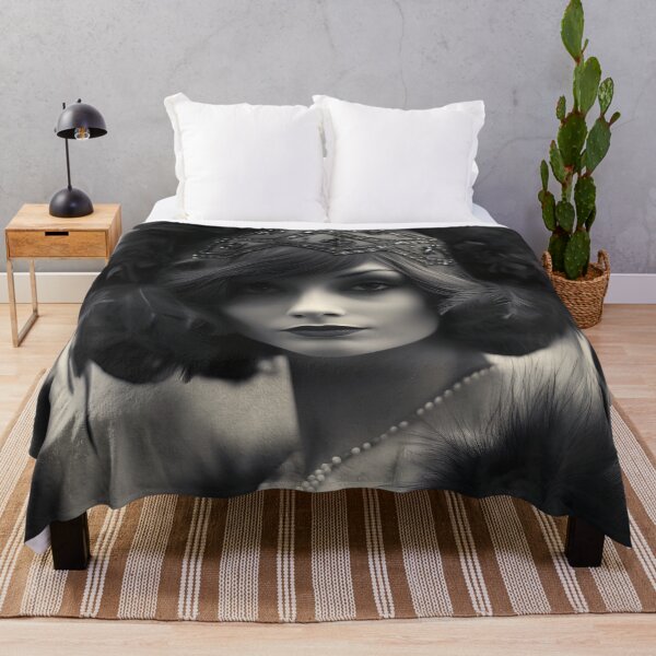 Item preview, black and white 1920s flapper photo designed and sold by dcrc.