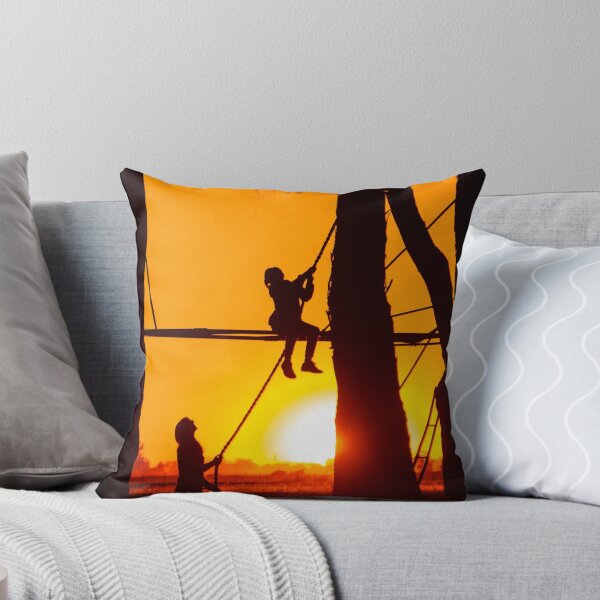 Item preview, Silhouette of Children Playing at Sunset: A Beautiful and Peaceful Fine Art Photography  designed and sold by nachodramis.