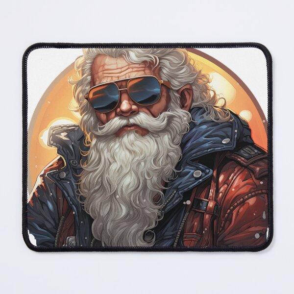 Item preview, California Dreamin' Santa - Retro Sunset Holiday Art Print designed and sold by SlayerOfKings.