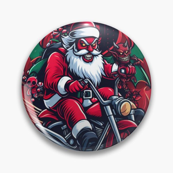 Item preview, Evil santa riding harle, motocycle designed and sold by ArminGreen.