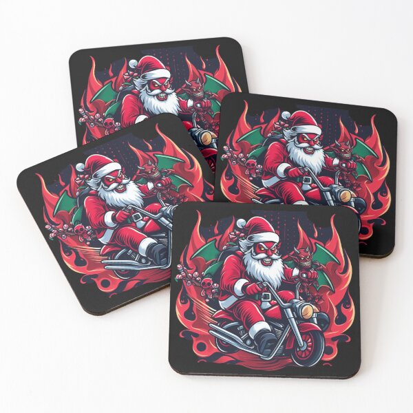 Item preview, Evil santa riding harle, motocycle designed and sold by ArminGreen.