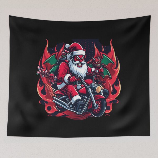 Item preview, Evil santa riding harle, motocycle designed and sold by ArminGreen.